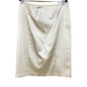 Tadashi Shoji Vintage Champagne Satin Pencil Skirt Size 16